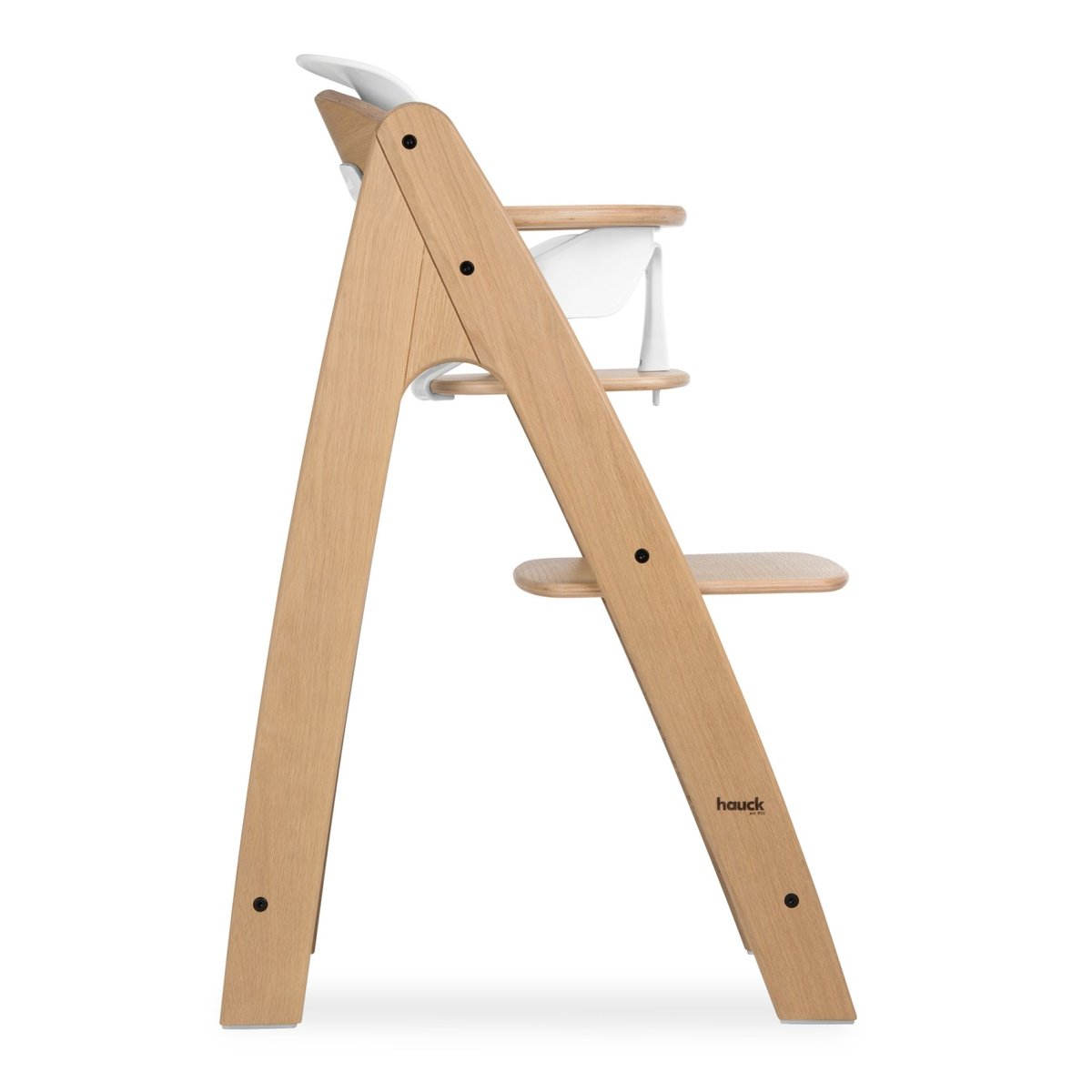 Chaise haute en bois de chêne Arketa Oak couleur unique, HAUCK