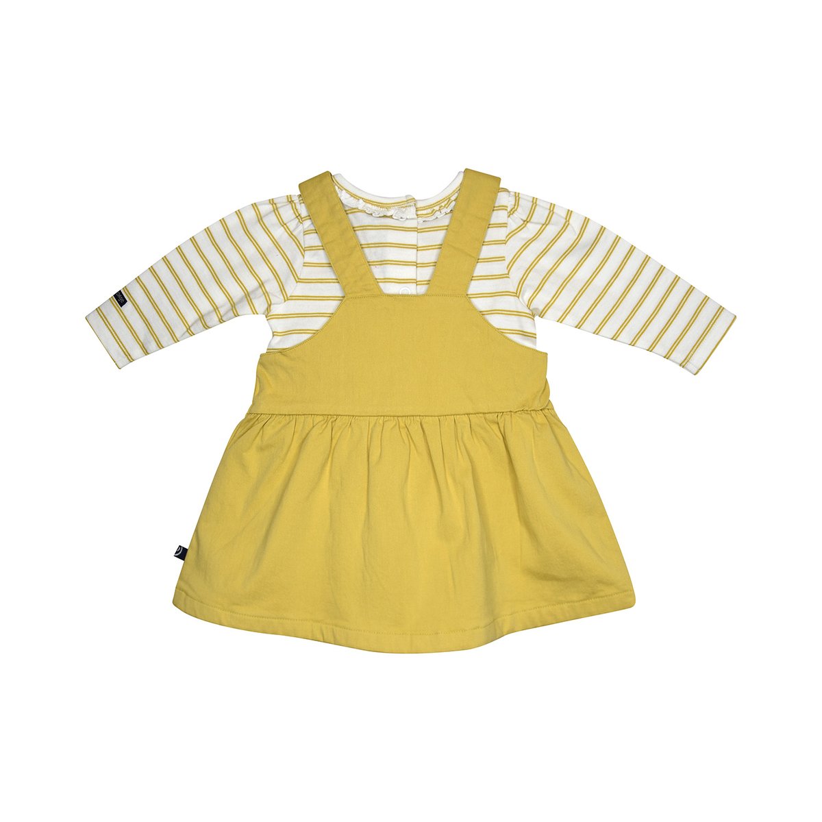 Tshirt robe marina twill bebe jaune, SUCRE D'ORGE