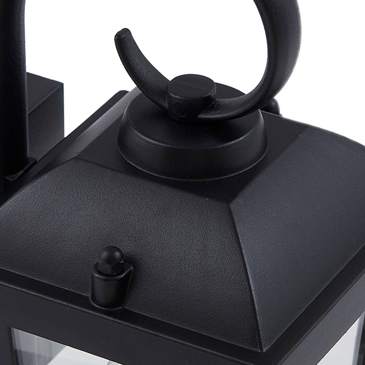 Applique extérieure en inox moderne, Eloane noir, transparent, LINDBY