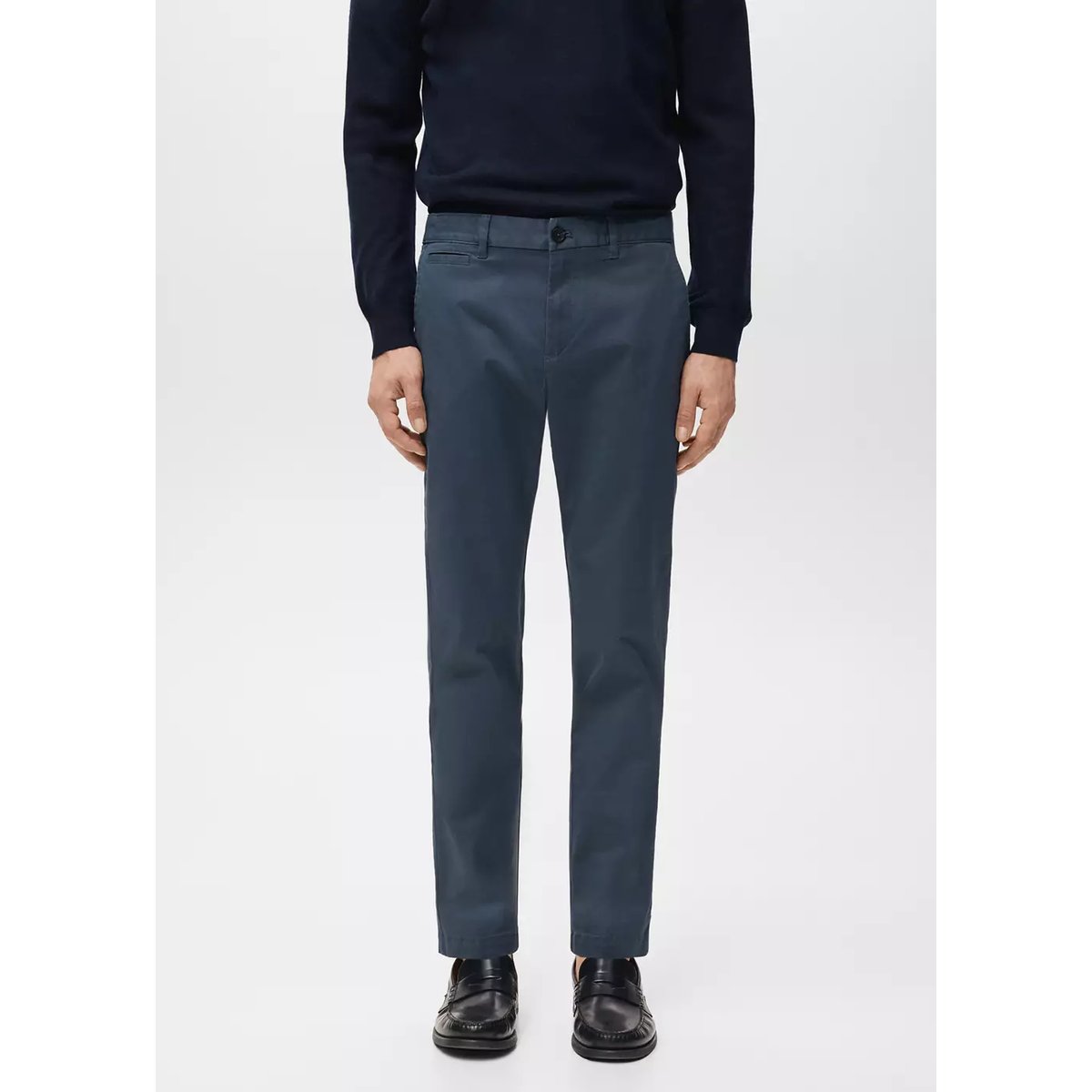 Pantalon Prato chino slim fit cropped bleu indigo, MANGO MAN