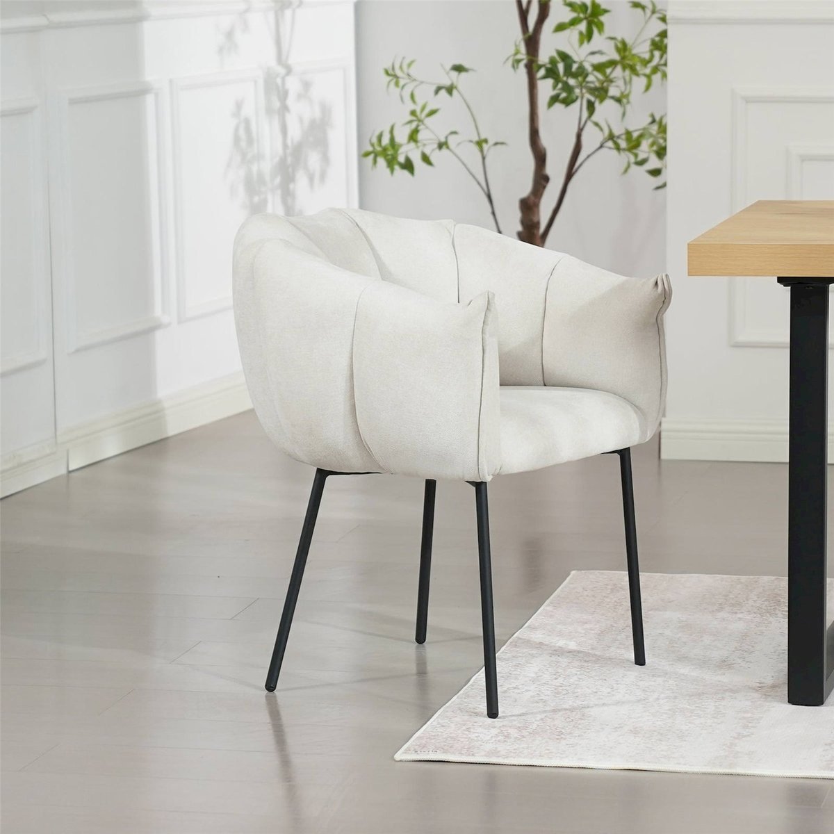 Chaise rembourrée en chenille collection SOLUNNY storm, RECOLLECTION