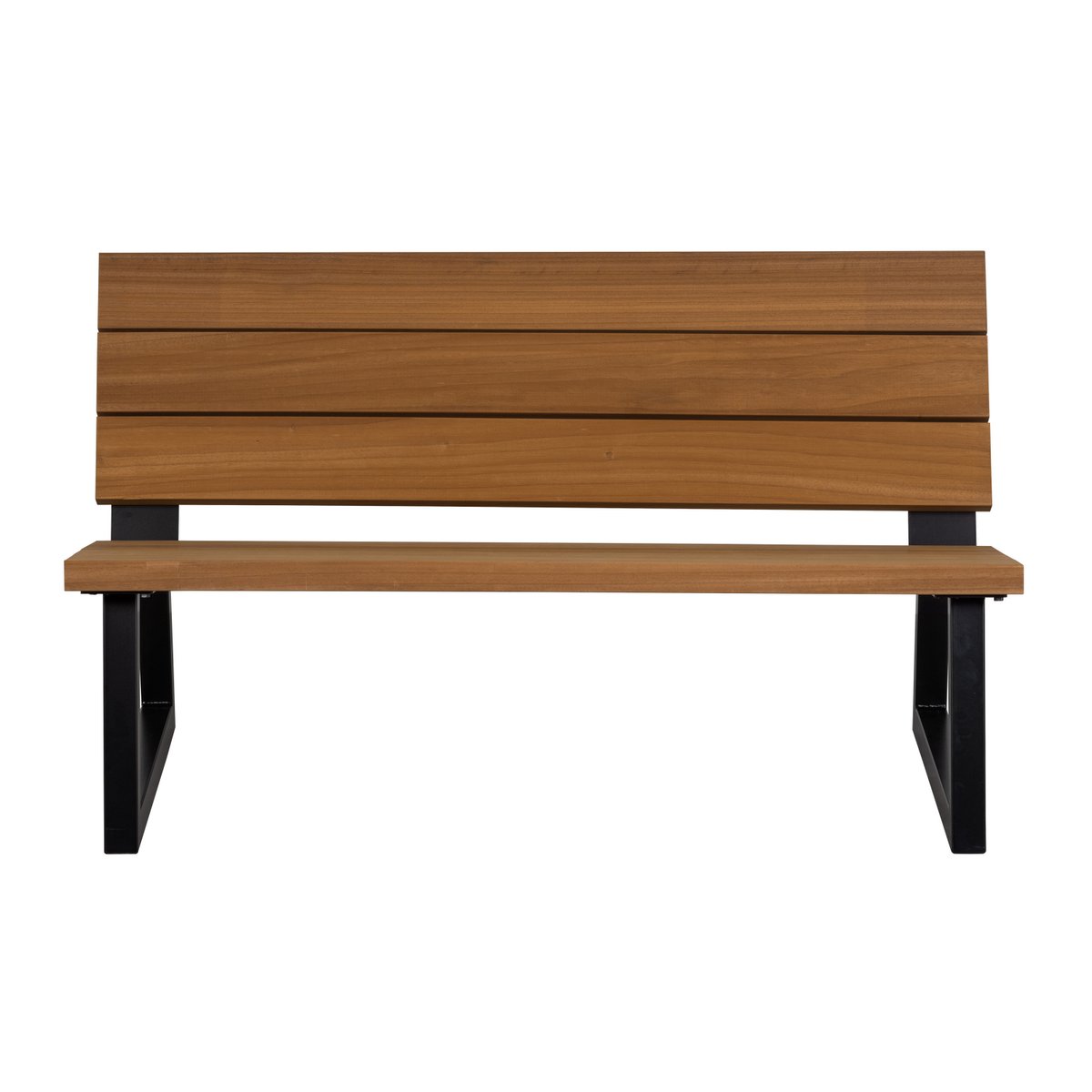 Banc de jardin en bois et métal BANCO marron, WOOOD