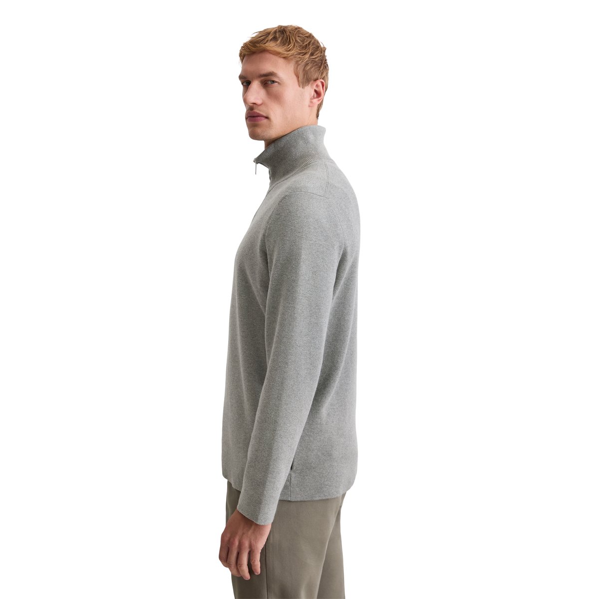 Troyer régulier en pur coton bio gris, MARC O'POLO