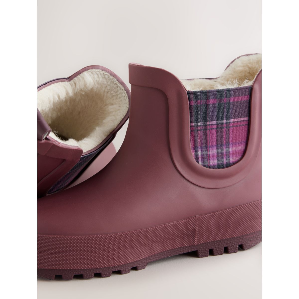 Bottines chelsea en caoutchouc rouge bordeaux, NEXT
