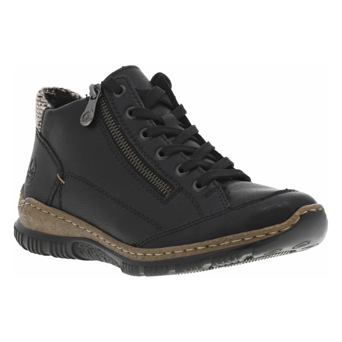 Sneakers en cuir marron à talon plat avec des lacets ronds et logo embossé marron, TIMBERLAND
