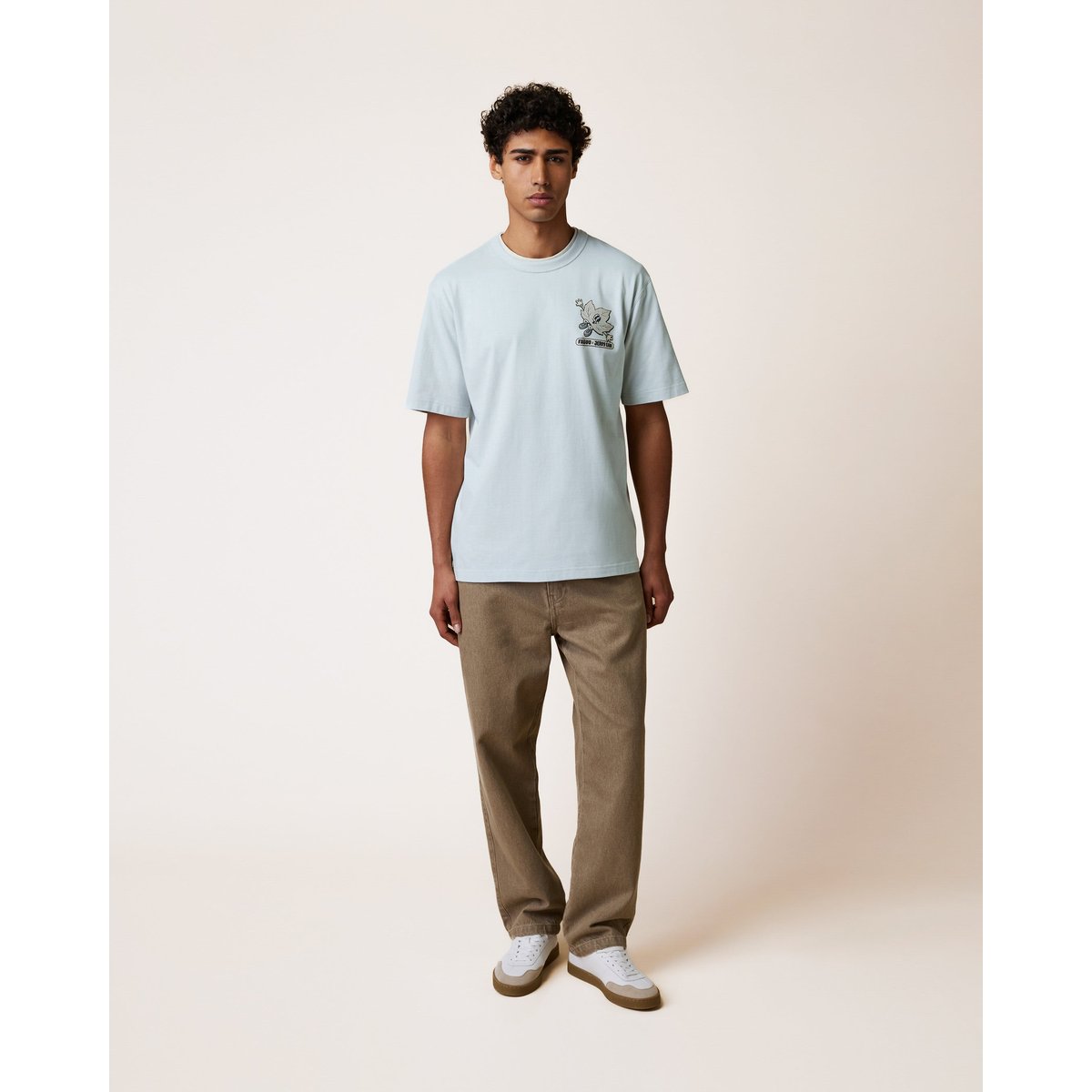 T-shirt en maille bleu clair, FAGUO