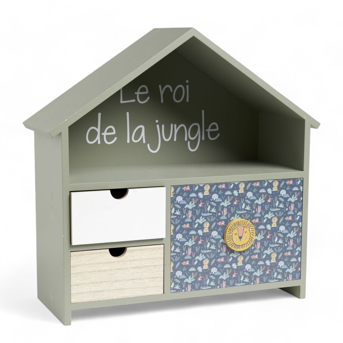 Boîte à secret en bois LE ROI DE LA JUNGLE sauge, FACTORY