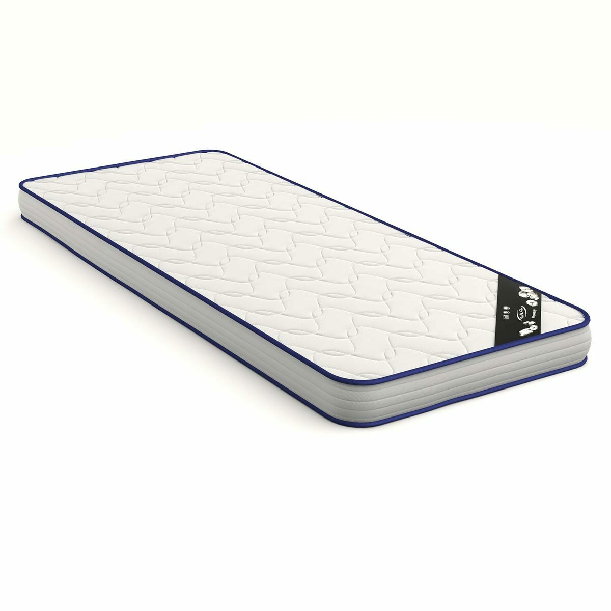 Pack lit gigogne avec matelas Bois massif LEO blanc et bois, AKITEN RETAIL
