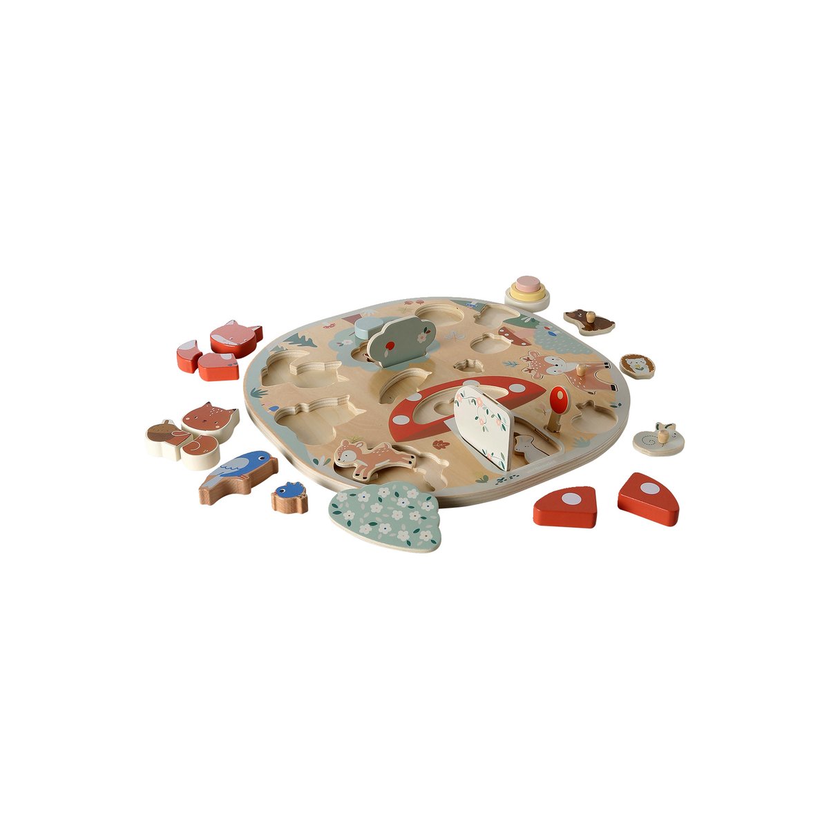 Planche multi-puzzles en bois FSC® HAPPY FOREST beige, VERTBAUDET