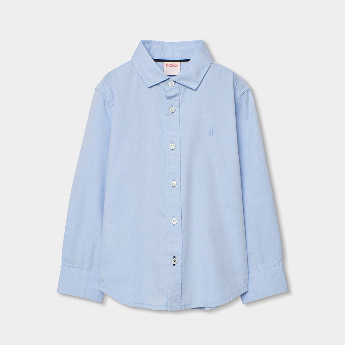 Chemise oxford enfant coton bleu, BOBOLI