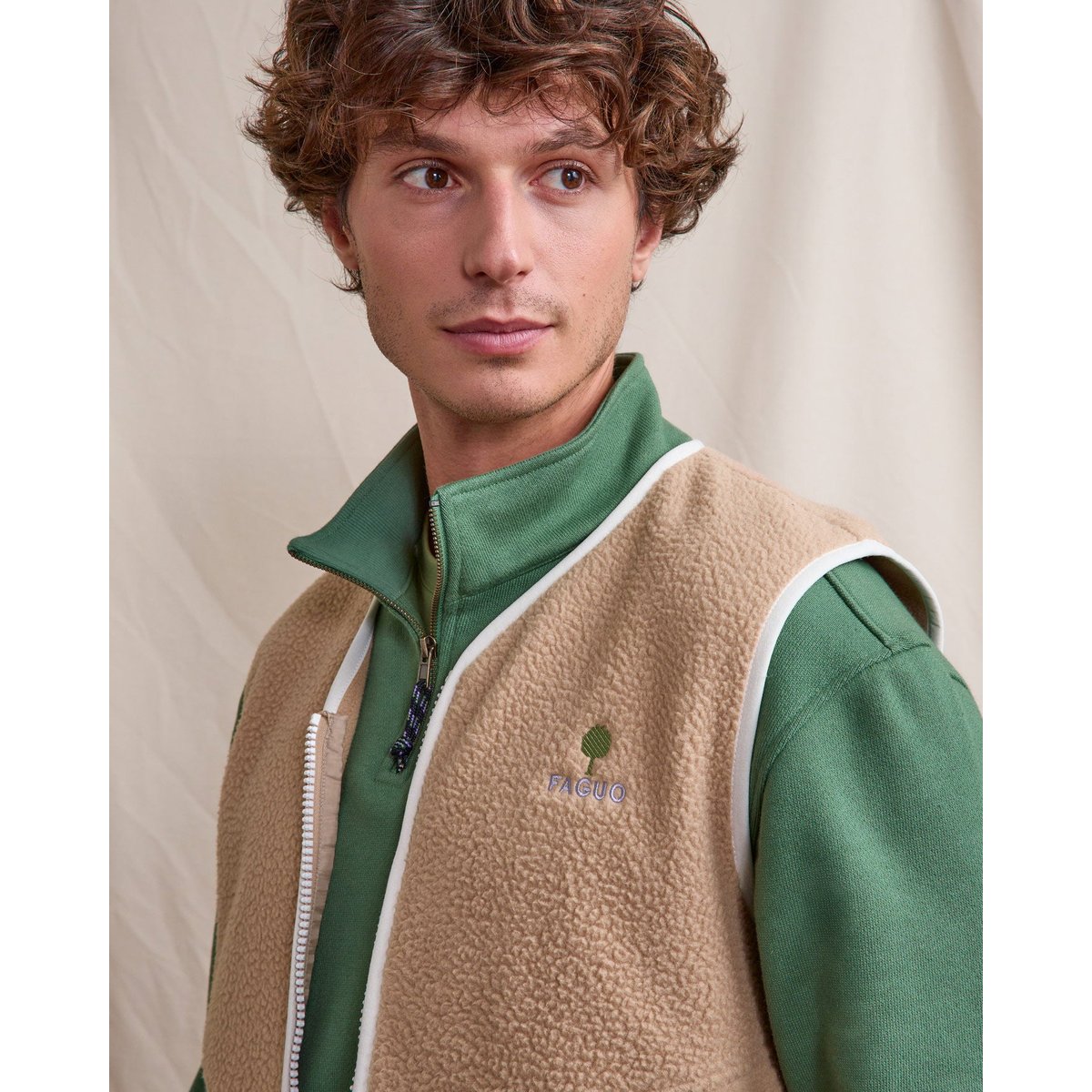 Veste polaire TEILLAY taupe, FAGUO