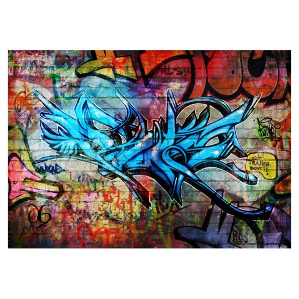 Papier peint intissé panoramique Street art Art crime 1 multicouleur, EDEN