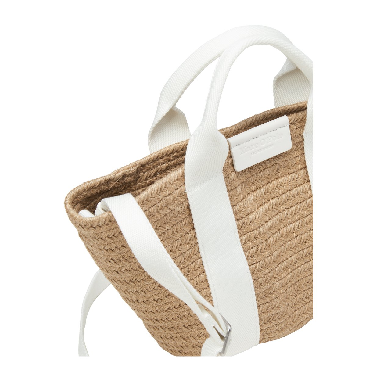 Shopper small en jute de haute qualité beige, MARC O'POLO