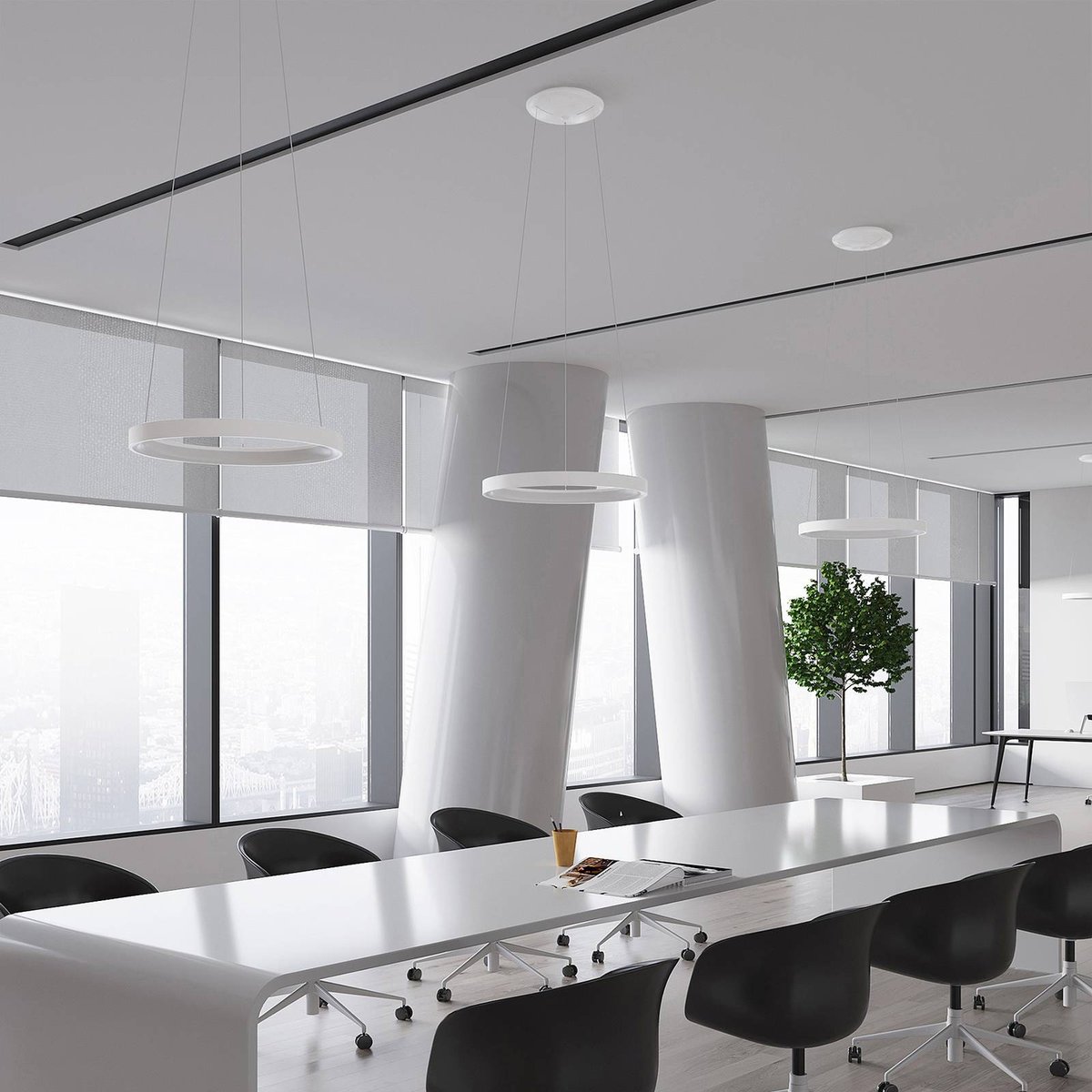 Suspension en métal moderneLED, Vivy blanc, ARCCHIO