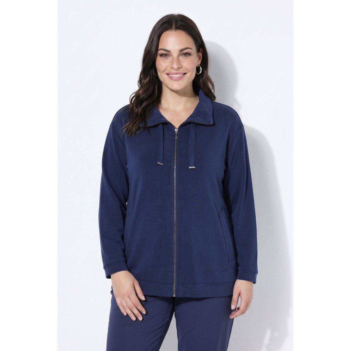 Veste en molleton marine, ULLA POPKEN