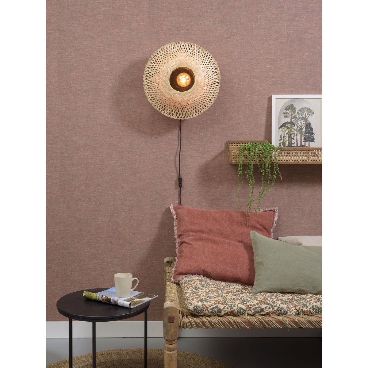 Lampe Murale Bambou KALIMANTAN naturel, GOOD & MOJO