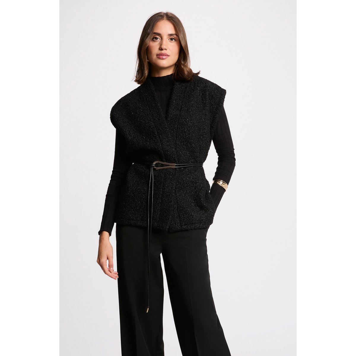 Veste sans manches noir, MORGAN