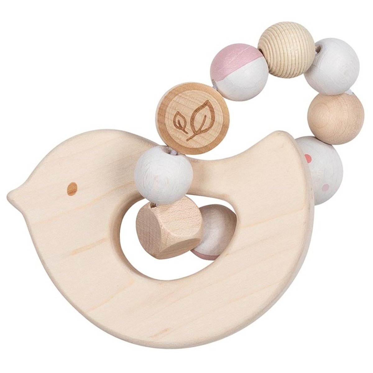 Hochet en bois flexible Oiseau beige, GOKI