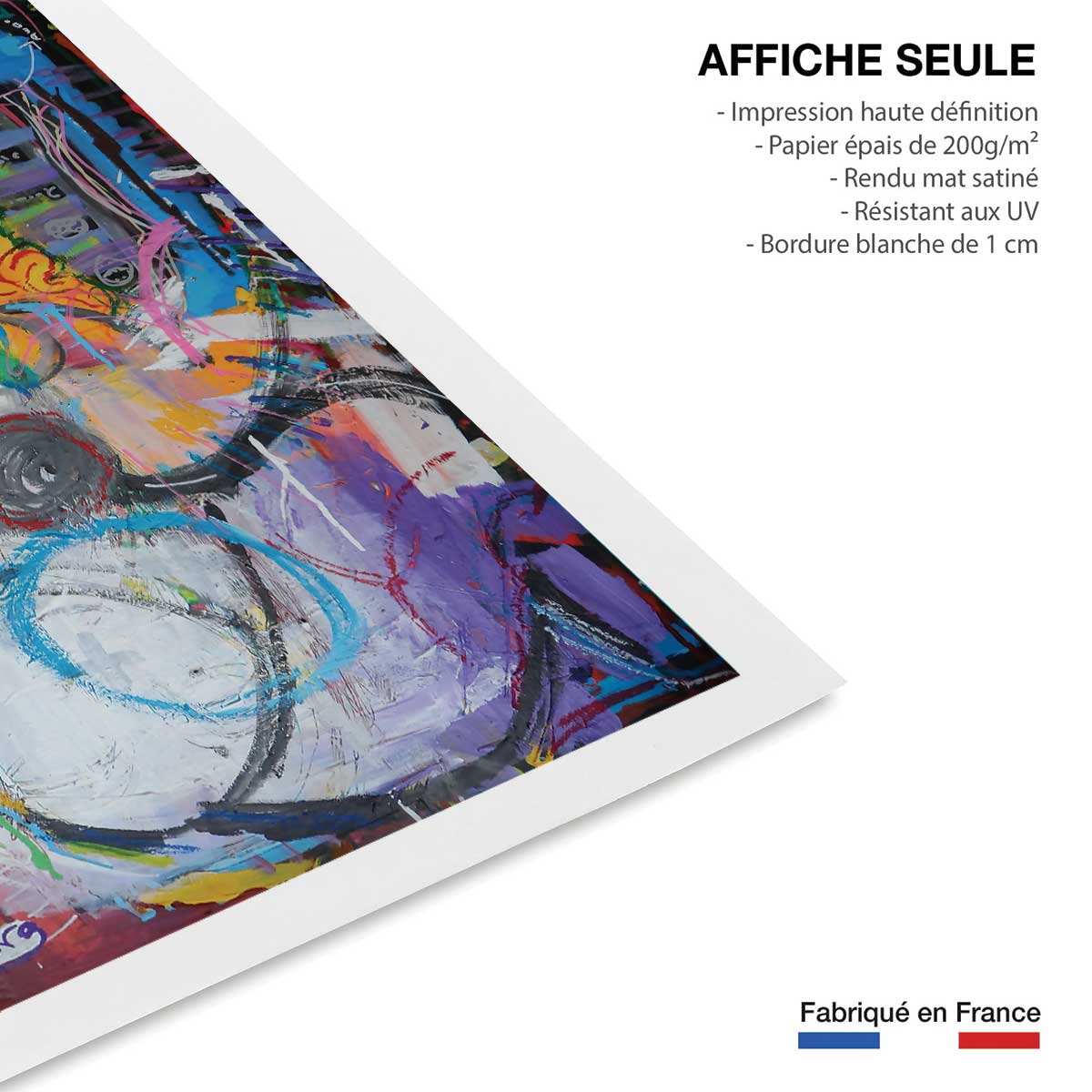 Affiche abstraite odalisque affiche seule, HEXOA