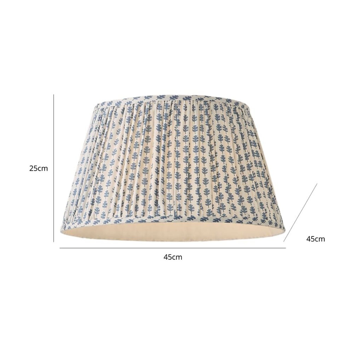 45cm Gracelyn Floral Pleated Pendant Shade blue, SO'HOME