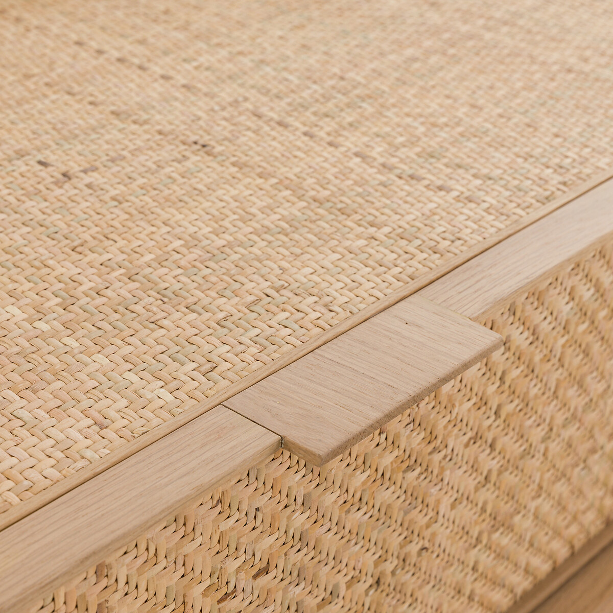 Louison Oak and Rattan Cane TV Unit oak, LA REDOUTE INTERIEURS