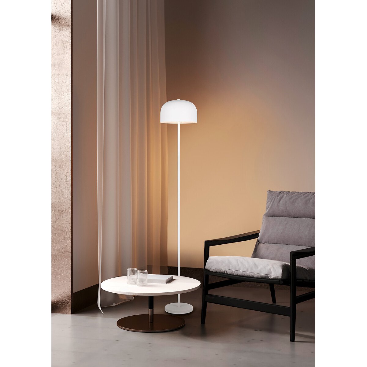 Candeeiro de Pé Jeff, da Trio Lighting branco, TRIO LIGHTING