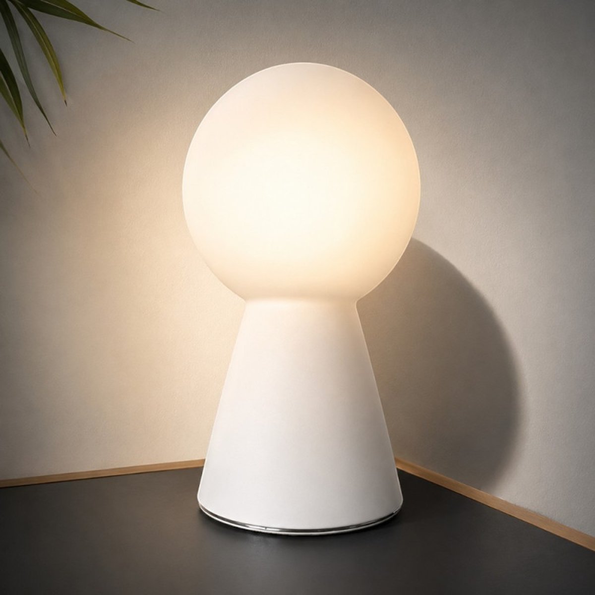 Petite Lampe En Verre Soufflé Doblo Blanche 30 Cm blanc, MILLUMINE