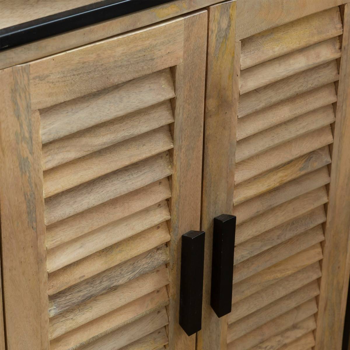 Meuble sous vasque en bois de manguier et métal CORALIE bois clair, MADE IN MEUBLES 