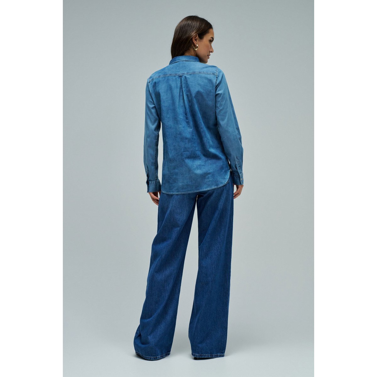 CHEMISE EN DENIM bleu denim, SALSA JEANS