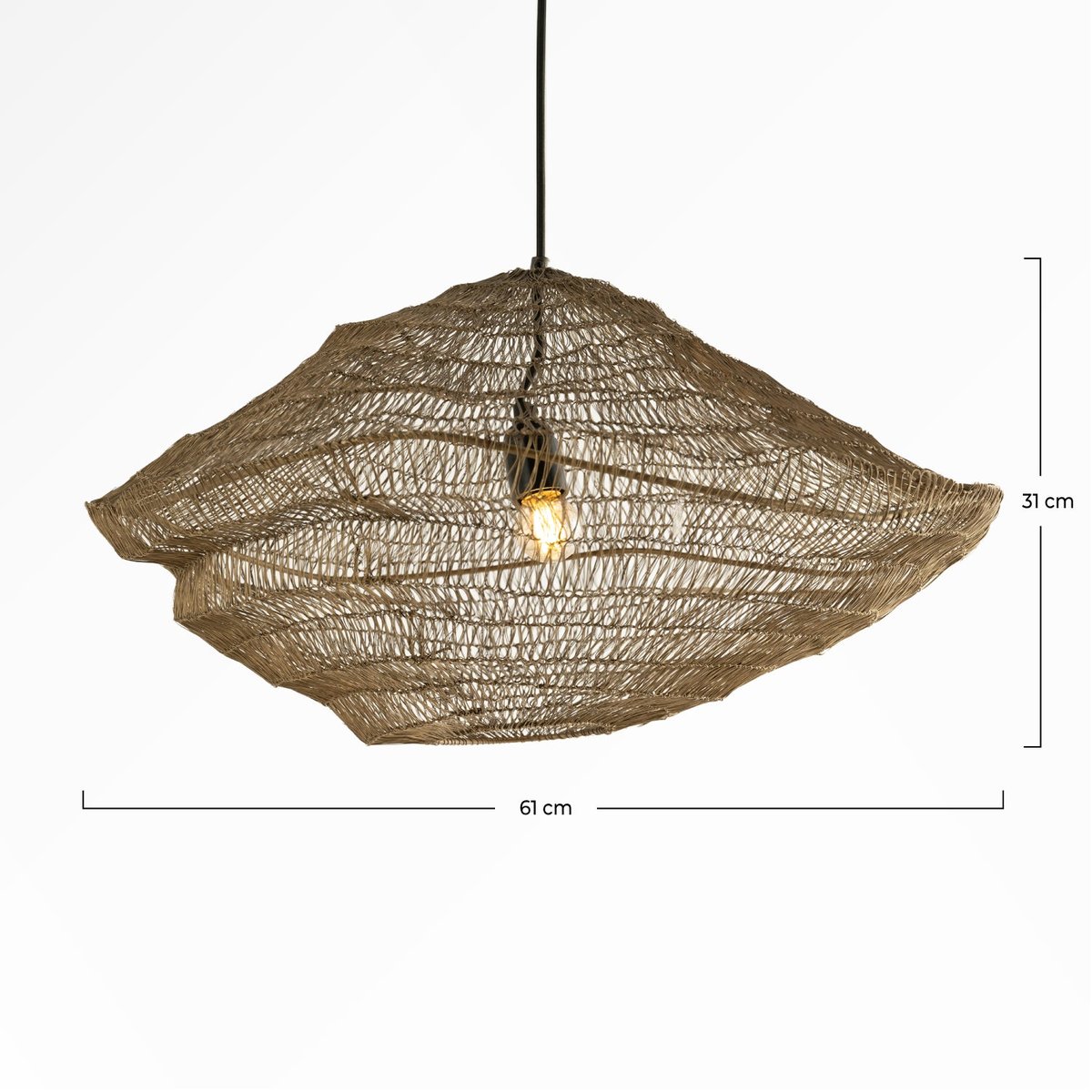 Suspension en métal 61 cm - RAMO doré, MAISON PAVANE