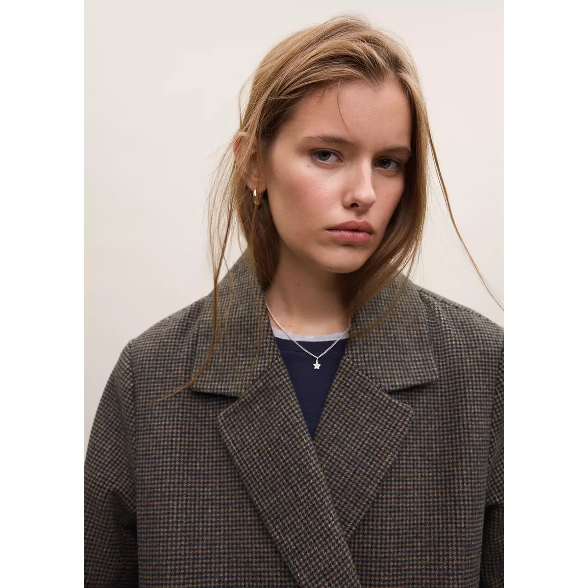 Manteau en laine à double boutonnage marron moyen, MANGO TEEN