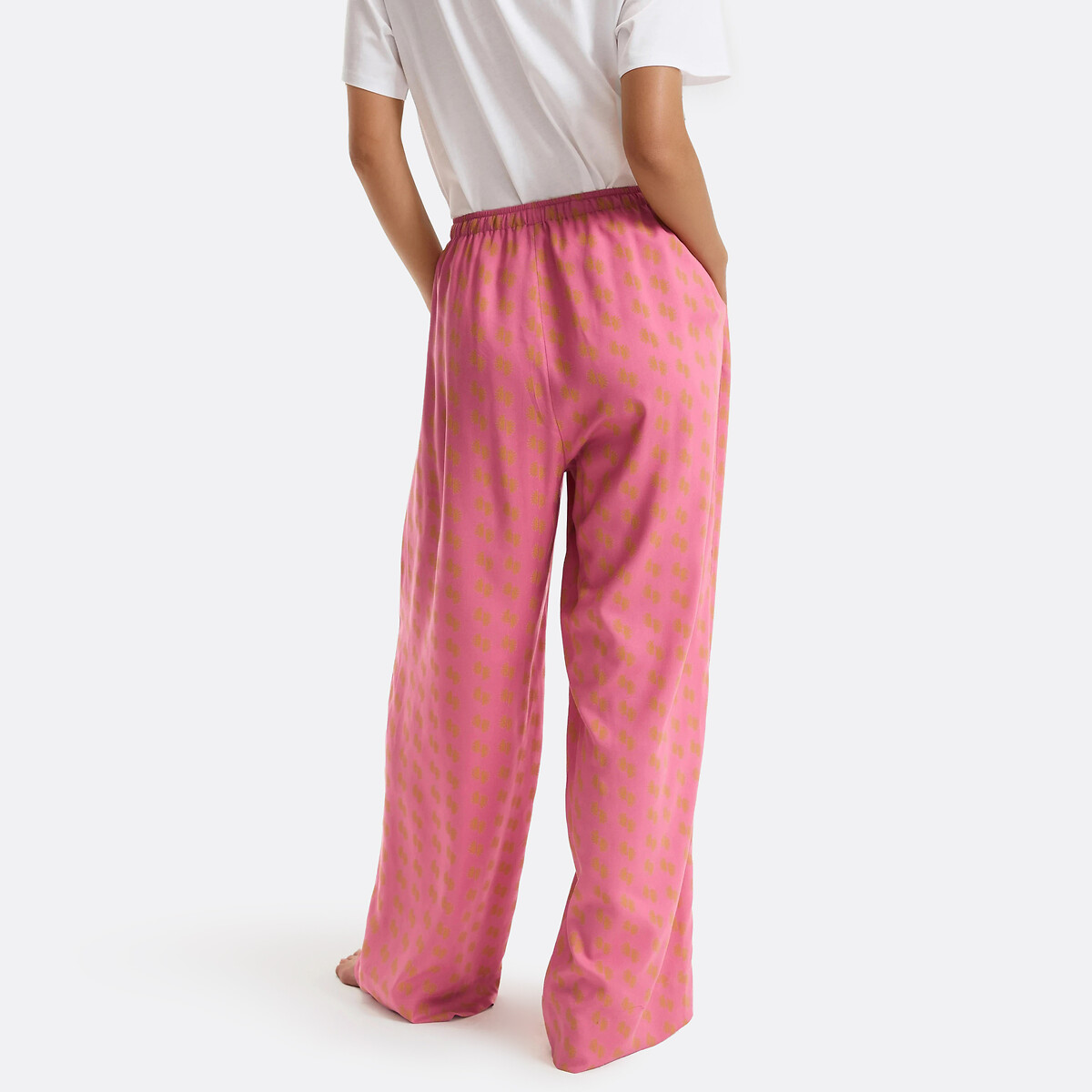 Pantalon de pyjama, viscose imprimé, LA REDOUTE COLLECTIONS