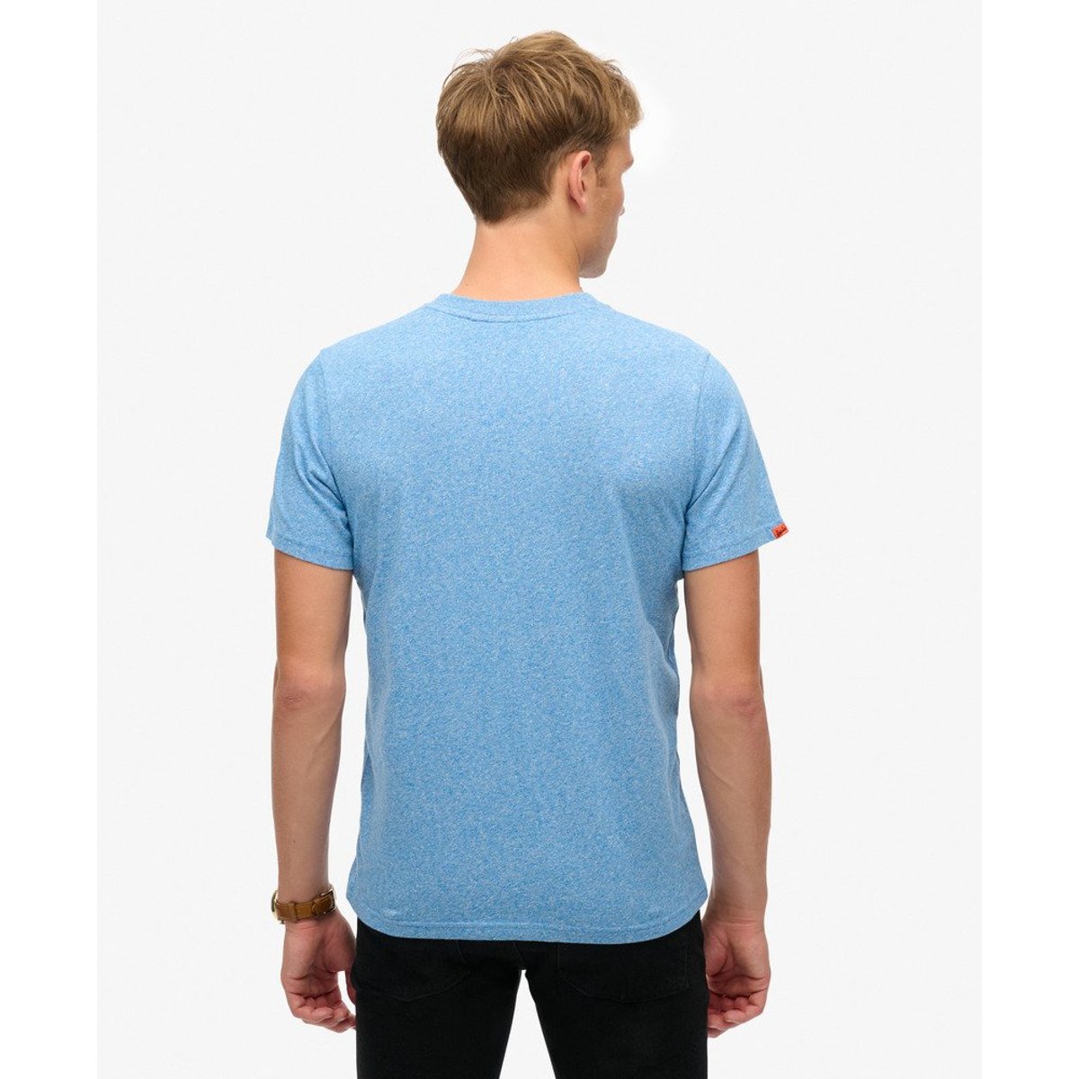 T-shirt Vintage Logo Classic Coupe Décontractée bleu vif chiné, SUPERDRY