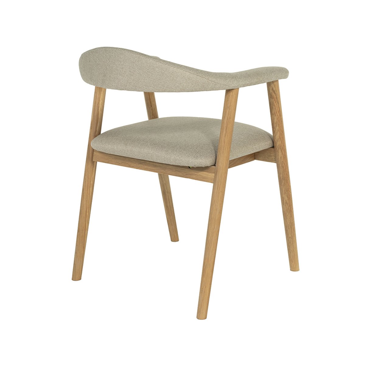 Chaise en chêne massif et tissu, LORE bois / beige, BEST MOBILIER