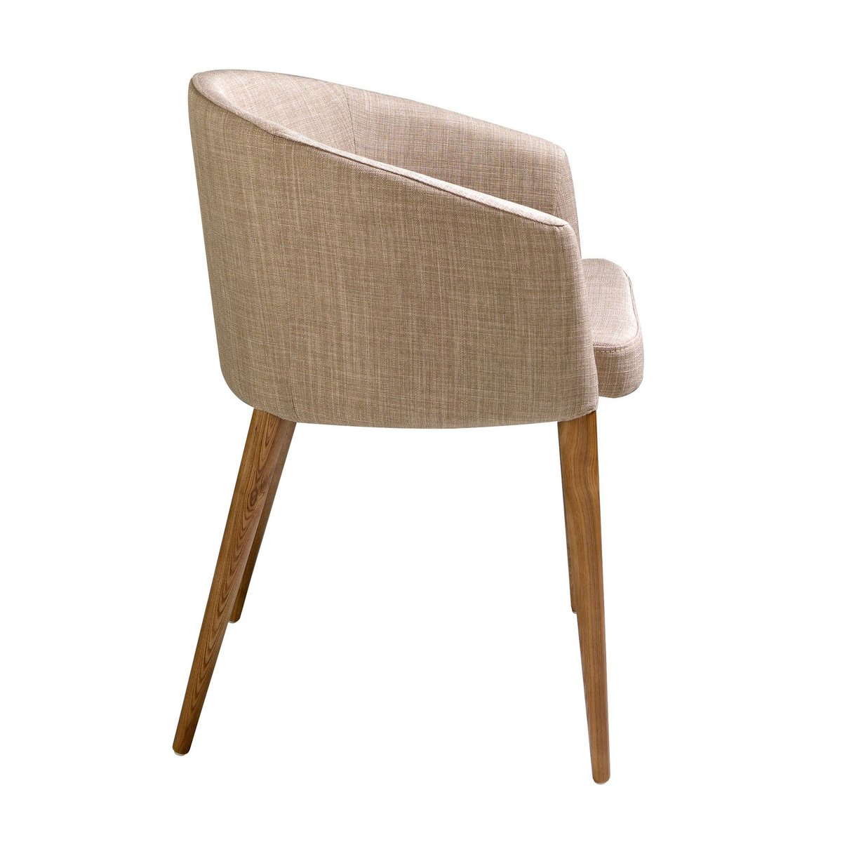 Chaise en tissu beige walnut | beige, ANGEL CERDA