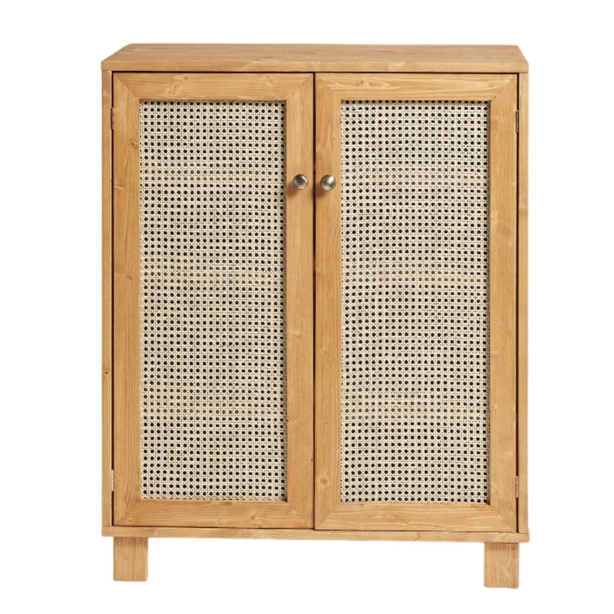 Meuble à chaussures bois et rotin naturel 80 cm - HAYDÉ désert, HANNUN