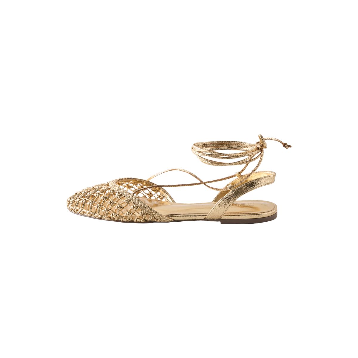 Ballerines tressées à fleurs forever comfort® doré, NEXT