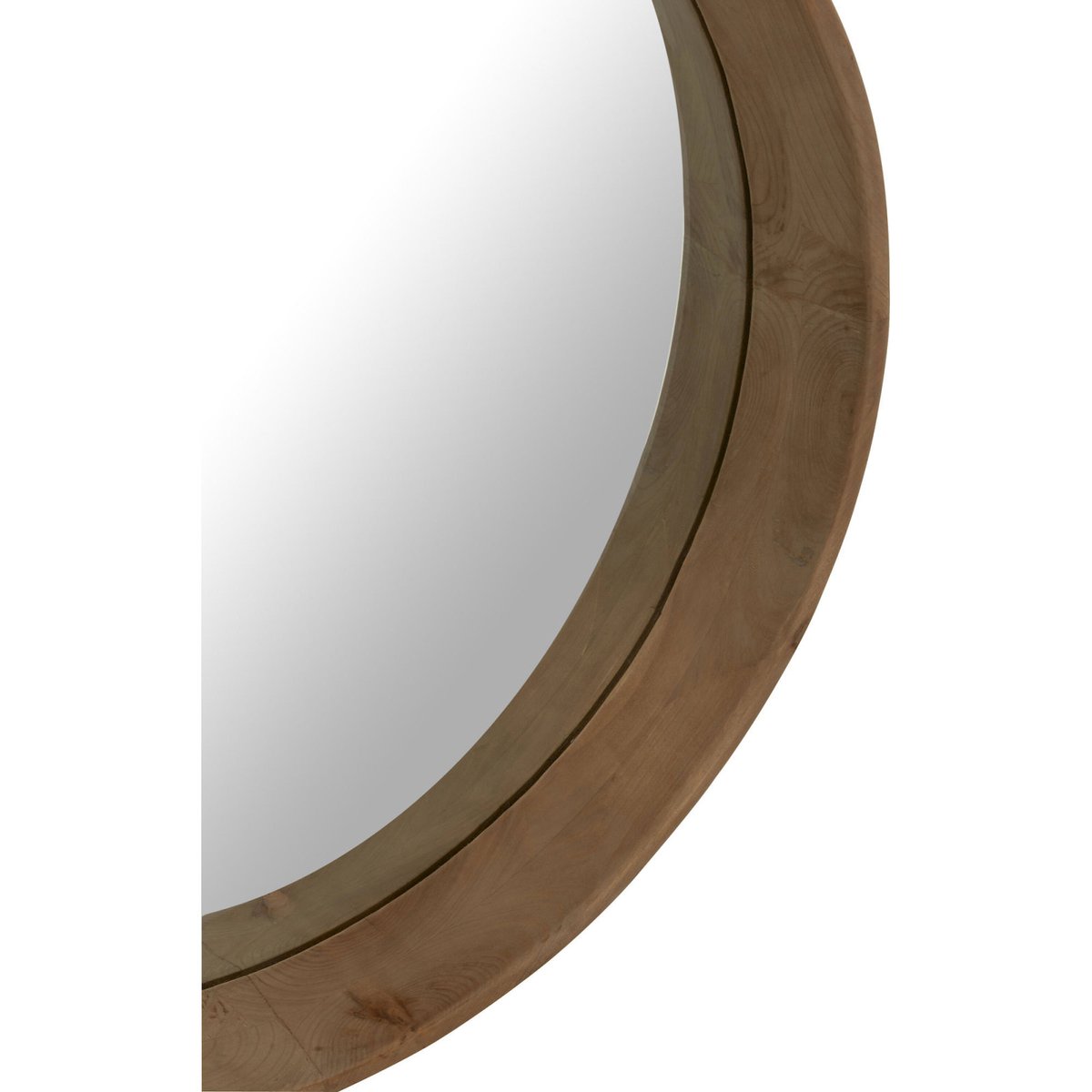 Miroir mural rond en bois bois beige clair naturel, RECOLLECTION