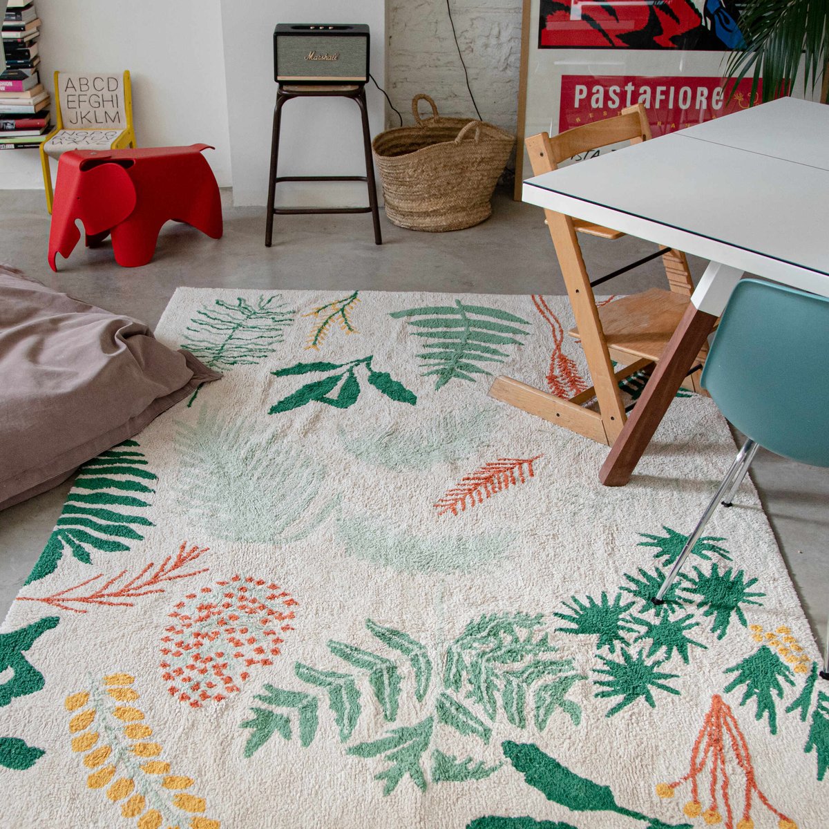 Tapis Rectangulaire en coton Plantes Botaniques PLANTS multicolore, LORENA CANALS