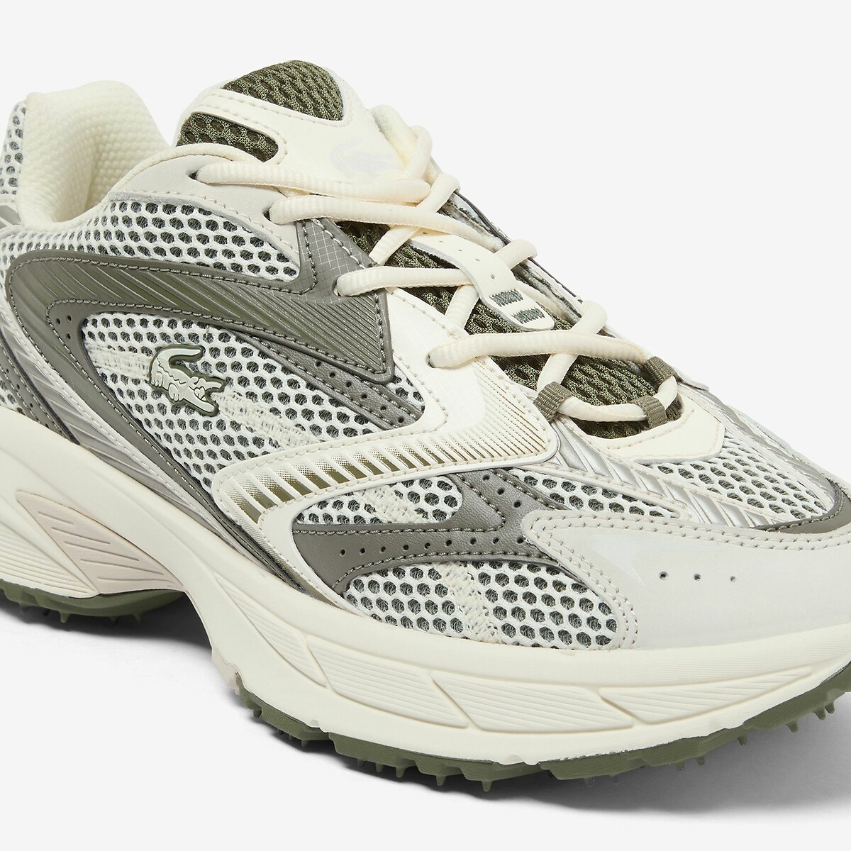 L003 Trainers ecru/khaki, LACOSTE