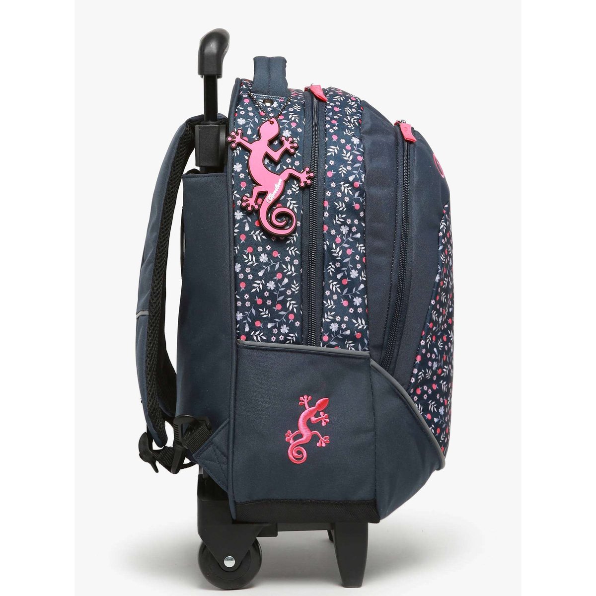 Sac a dos à roulettes navy miniflowers, CAMELEON