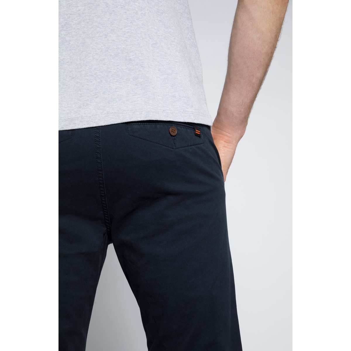 Chino, coupe ventre confort marine foncé, STHUGE