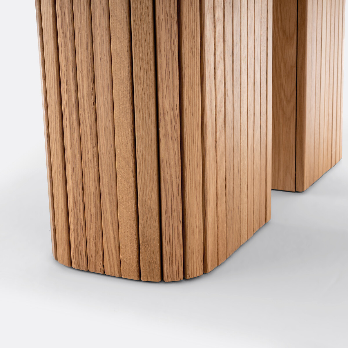 Table à manger rectangulaire, plaqué chêne et pin, 6 à 8 couverts, LATTI coloris chêne, LA REDOUTE INTERIEURS