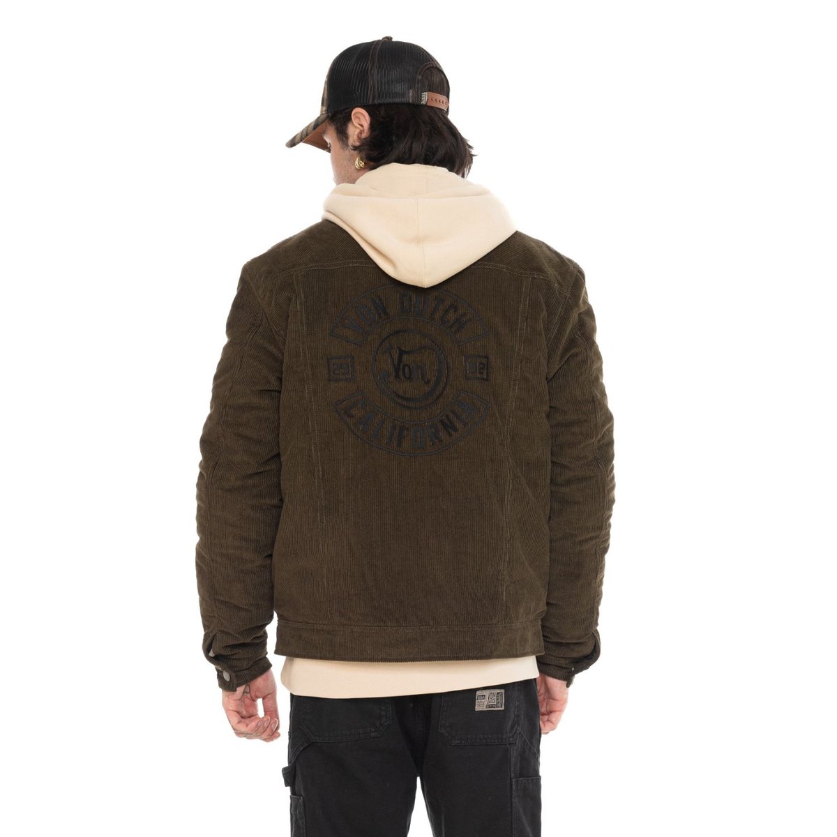 Blouson coton JAMS kaki/beige/noir, VON DUTCH