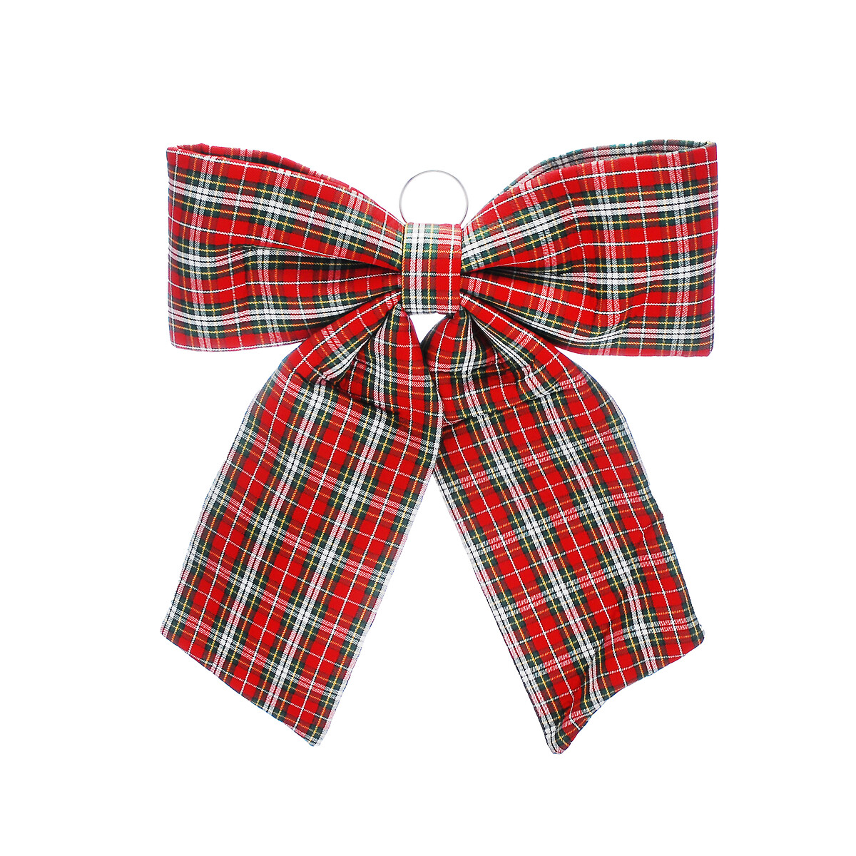 60cm Heritage Noel Tartan Fabric Decorative Bow red, SO'HOME