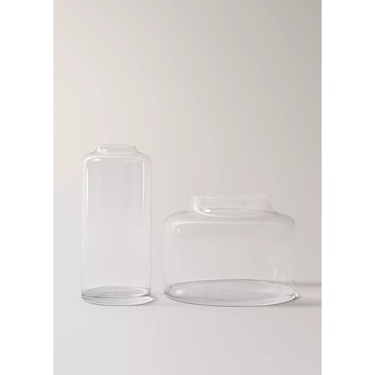 Grand vase en verre gris glacé, MANGO HOME
