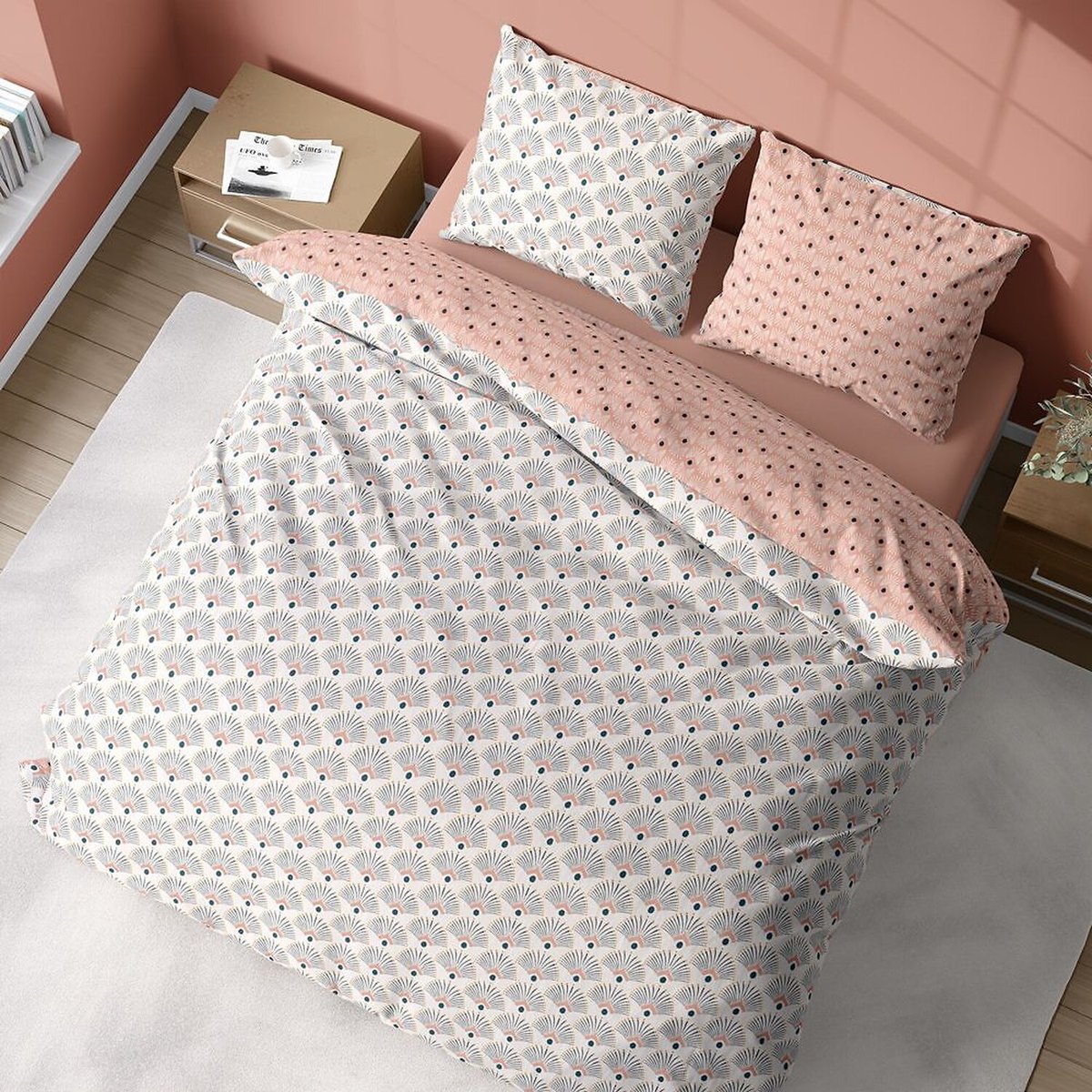 Parure housse de couette 100% coton bio 57fils mille blanc, C DESIGN HOME TEXTILE