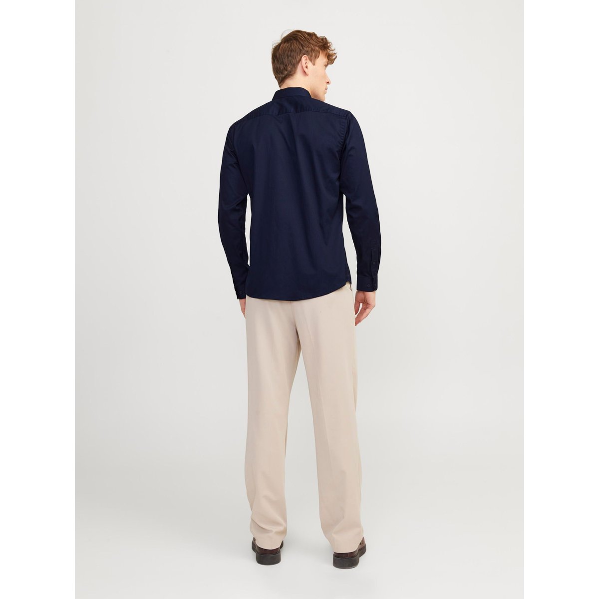 Chemise slim unie Jprblacardiff navy blazer, JACK & JONES