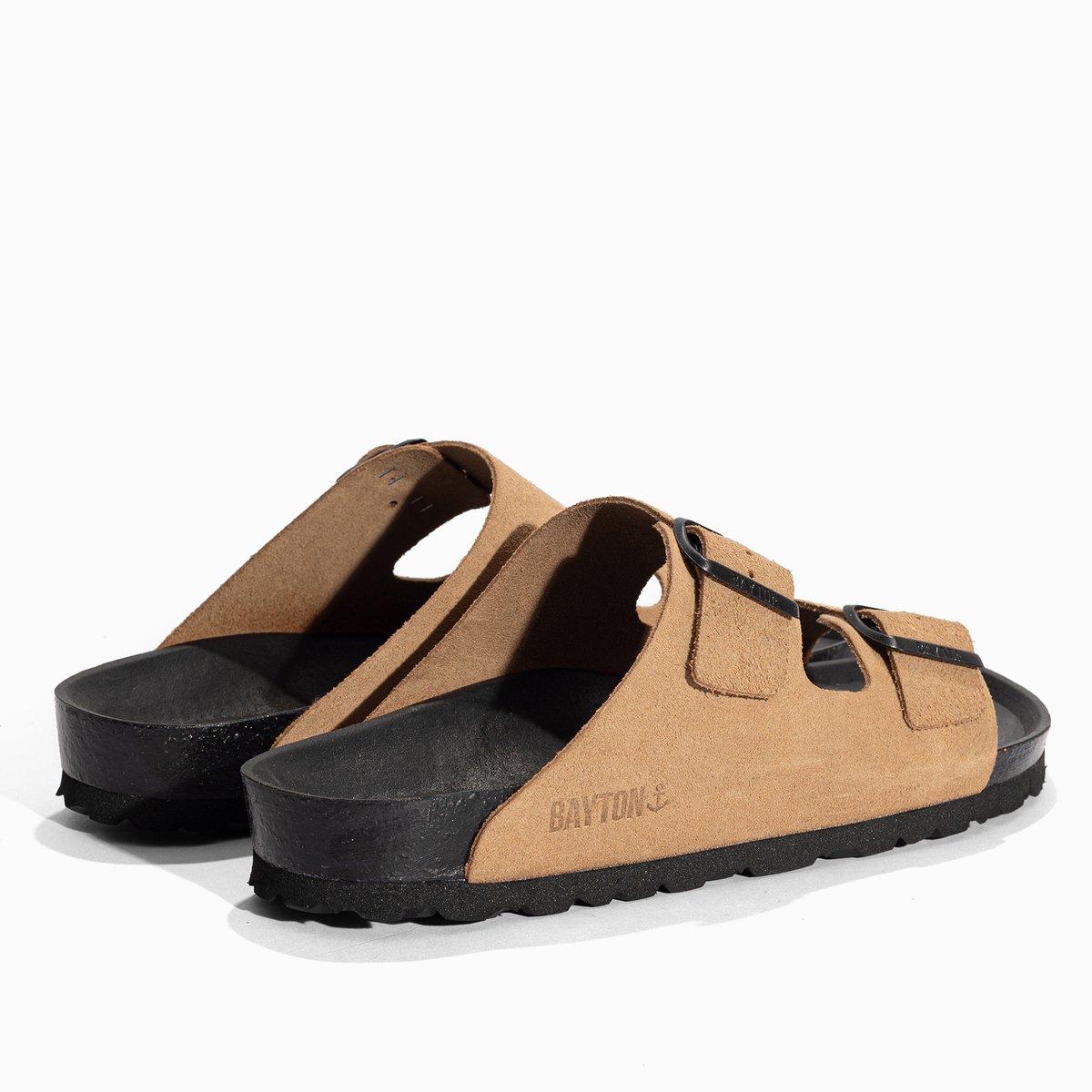 Sandales en cuir suédé ATLAS beige foncé, BAYTON