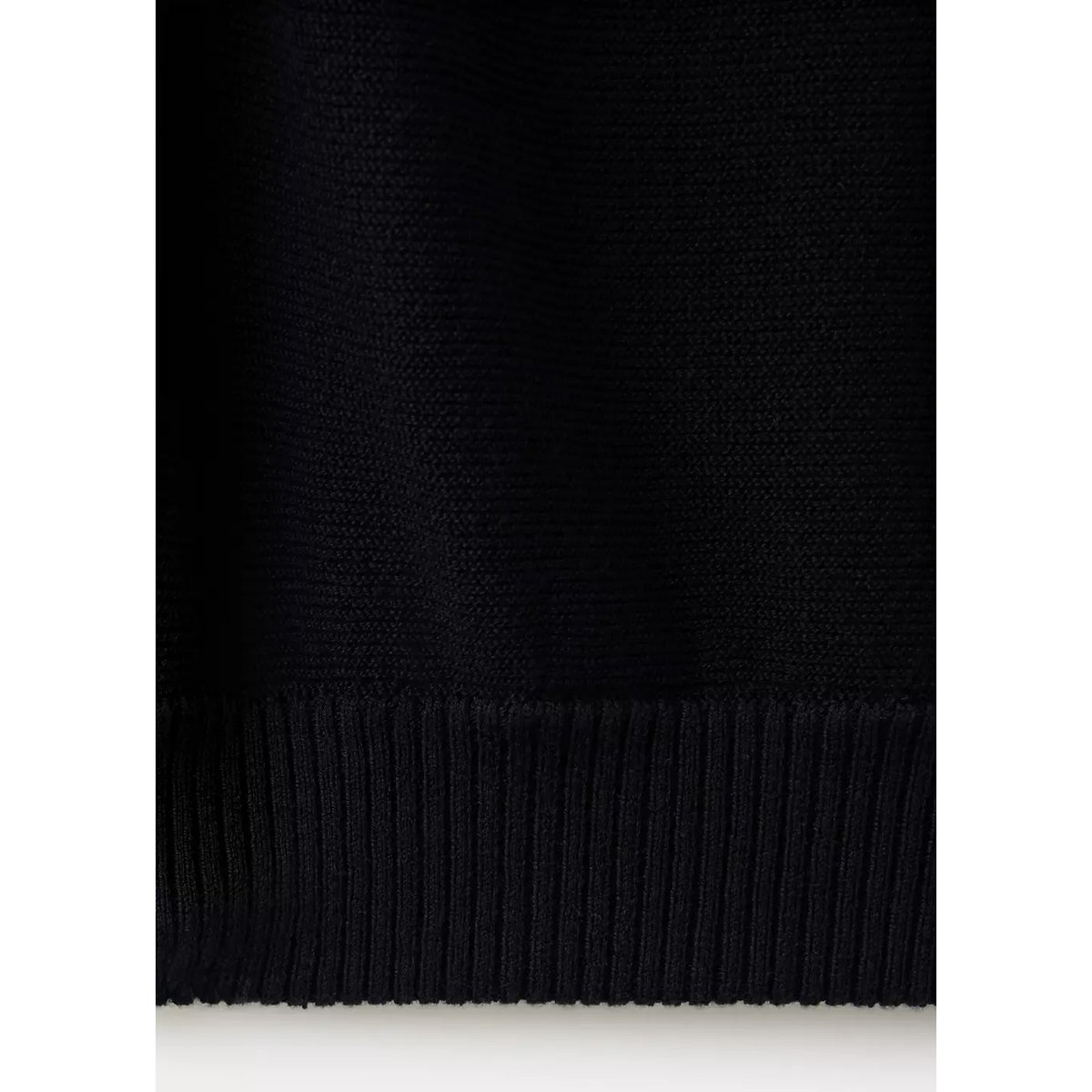 Pull-over côtelé col bateau noir, MANGO